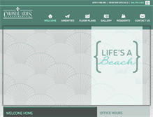 Tablet Screenshot of colonialarmsapartments.com
